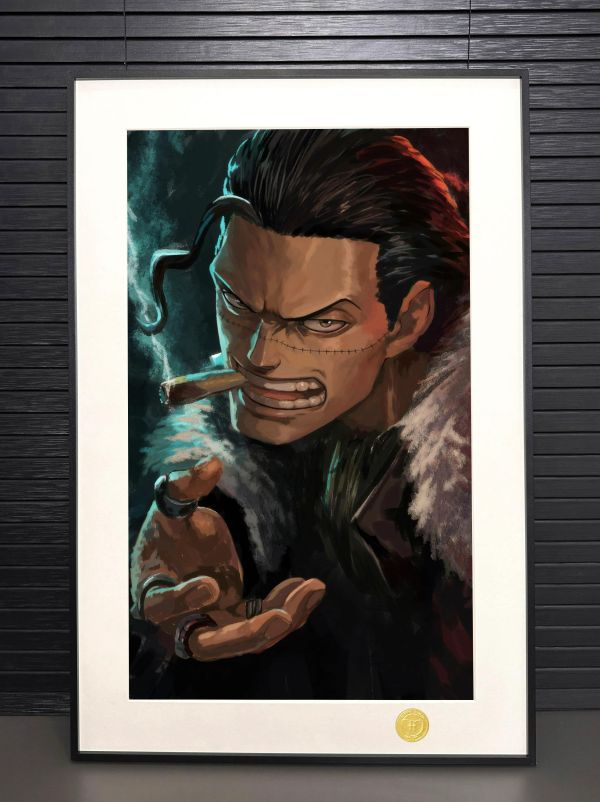 【海外代購】H2 《克洛克達爾》海賊王七武海老沙十字公會四皇路飛索隆動漫裝飾畫 