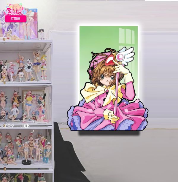 【海外代購】阿喵畫社 魔卡少女櫻綠色背景款 新品氛圍感8k超清燈帶畫 