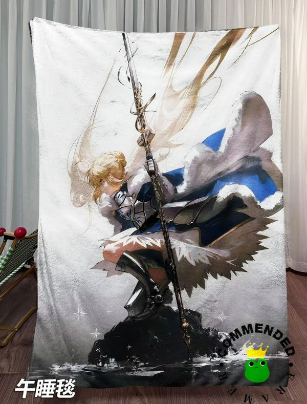 【海外代購】皇呱《吾王saber》Fate劍之騎士裝飾畫 午睡毯 地毯 