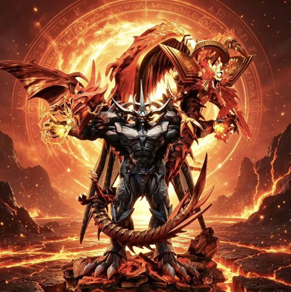 【預定】Four Horsemen 四騎士 究極的幻神 三幻神場景雕像 遊戲王劇場版－光之金字塔（Yu-Gi-Oh! The Movie: Pyramid of Light，2004） 