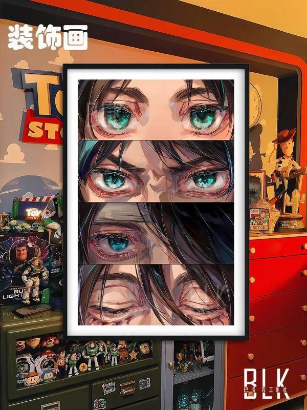【海外代購】巴洛克《艾倫之眼》進擊的巨人裝飾畫冰箱貼 