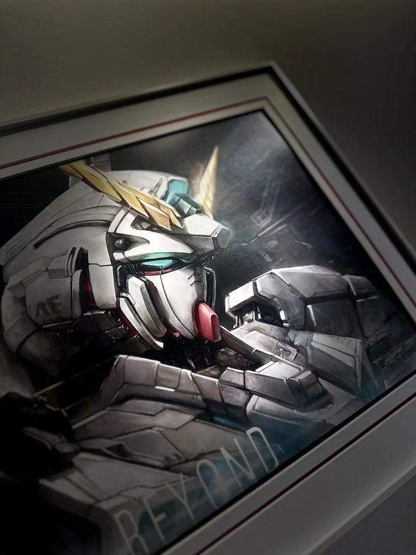 【海外代購】千鳥社 獨角獸鋼彈 RX-0機動戰士Gundam 裝飾畫 