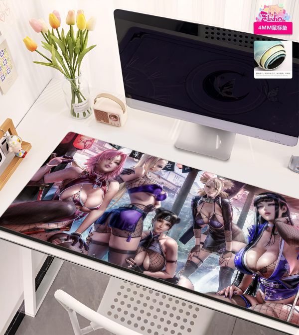 【海外代購】阿喵畫社 火影忍者女神群像經典版 火影忍者新品12k超清裝飾畫 床頭地墊  冰箱貼款 