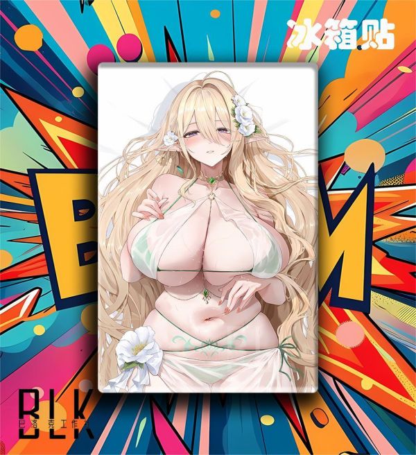 【海外代購】巴洛克 《躺姿金獅》碧藍航線Gouden Leeuw遊戲動畫裝潢畫冰箱貼 