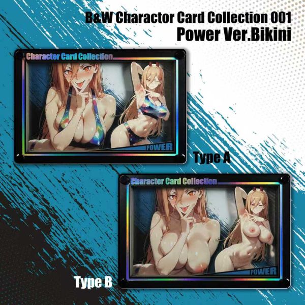 【海外代購】黑白畫映 B&W Character Card Collection 系列桌面裝飾卡磚 第一彈 帕瓦 泳裝 Power Ver.Bikini 