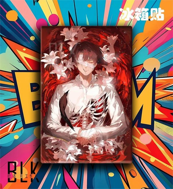 【海外代購】巴洛克 《花之利威爾》兵長進擊的巨人裝飾畫冰箱貼 