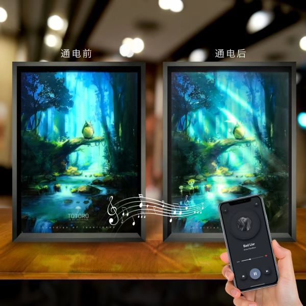 【海外代購】萌萌匠 宮崎駿 治癒藍牙音箱 導光畫 龍貓無臉男與小幽靈 