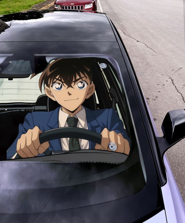 【海外代購】千鳥社 《汽車前擋遮陽－新一小蘭》二次元汽車遮陽防曬前擋開車工藤新一小蘭婚禮名偵探柯南 
