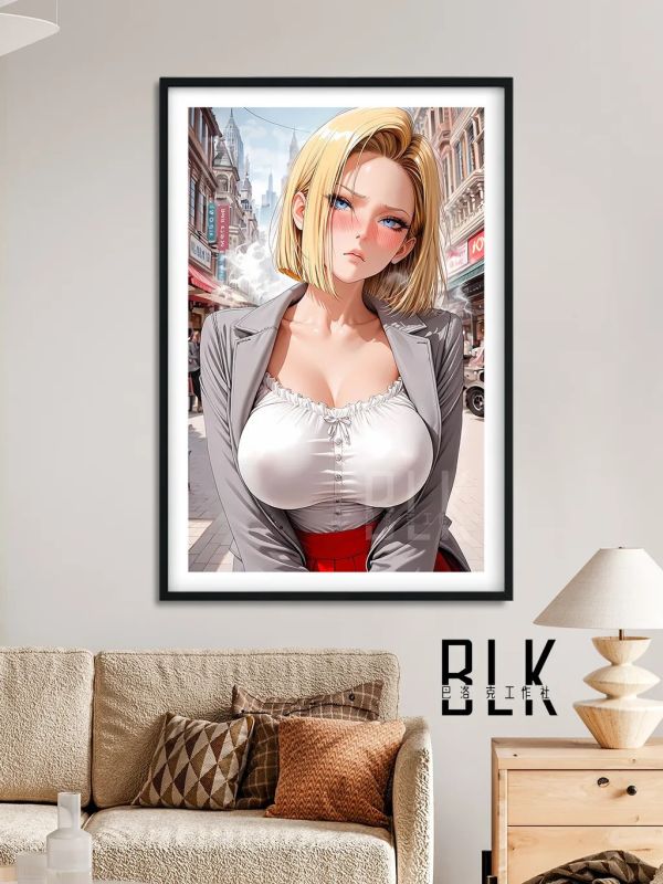 【海外代購】巴洛克《羞澀18號》拉姿麗lazuli七龍珠人造人裝飾畫冰箱貼 