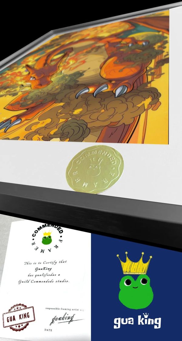 【海外代購】皇呱 《龍之怒火》寶可夢噴火龍龍之怒火周邊裝飾畫 