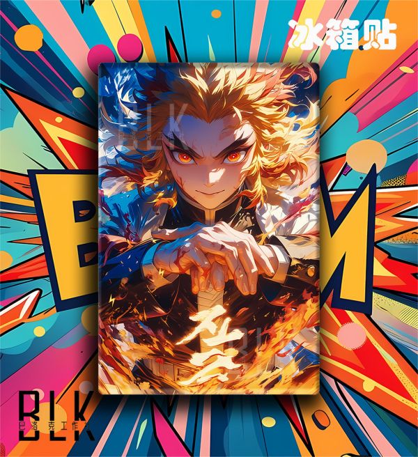 【海外代購】巴洛克 《閃耀炎柱》鬼滅之刃無限城篇煉獄杏壽郎Kyoujurou猗窩座動漫裝飾畫動漫裝飾畫 
