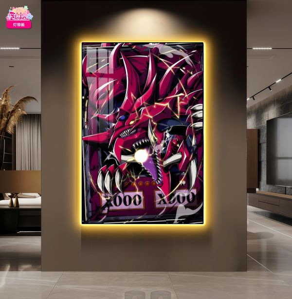 【海外代購】阿喵畫社 破鏡天空龍 超大常亮裝飾燈帶畫 