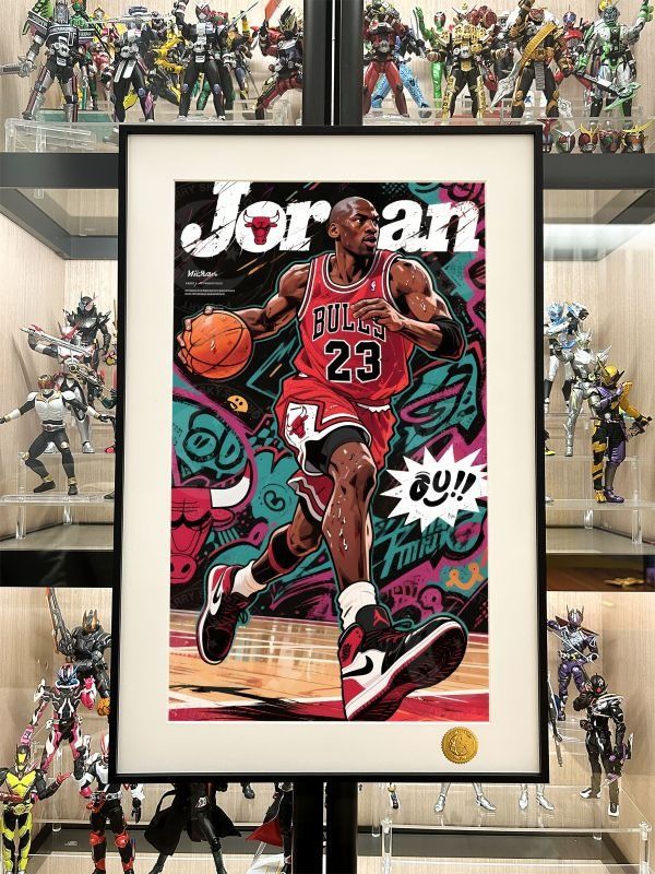 【海外代購】星空  《塗鴉喬丹》邁克爾·喬丹Michael Jordan公牛NBA裝飾畫 