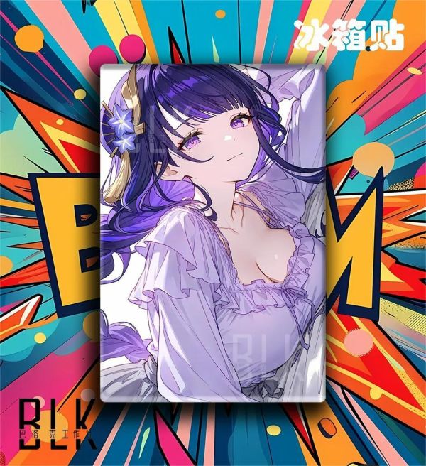 【海外代購】巴洛克 《側躺雷電》原神影裝飾畫冰箱貼 
