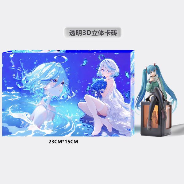 【海外代購】阿喵畫社 深海 芙寧娜 1.9cm厚大雙層透明收藏裝飾磚 