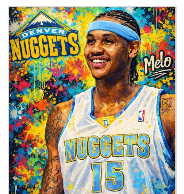 【海外代購】H2 《甜瓜安東尼》NBA卡麥隆安東尼丹佛金塊隊尼克裝飾畫 