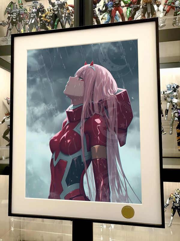 【海外代購】星空《雨之零二》Zero Two國家隊DARLING in the FRANXX動畫裝飾畫 