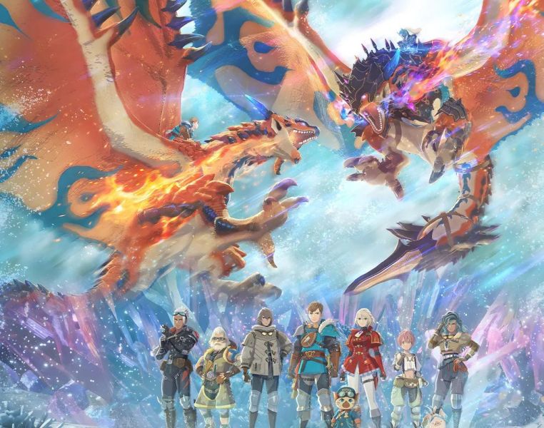 【海外代購】H2 《怪物獵人物語3》命運雙龍卡普空艾蓮娜裝飾畫 