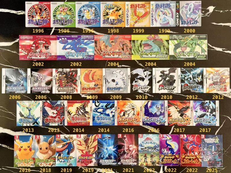 【海外代購】口袋時光愛好者工坊 Pokemon Time Sa1tan PTS 日版SP卡帶壓克力磚冰箱貼（火紅/葉綠/紅寶石/藍寶石/綠寶石） 