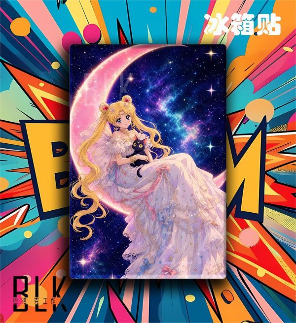 【海外代購】巴洛克 《月之水兵月》Sailor Moon美少女戰士月野兔倩妮迪公主動漫裝飾畫冰箱貼 