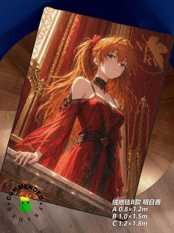 【海外代購】皇呱 《女王的蔑視》凌波麗明日香真希波裝飾畫 午睡毯  地毯 