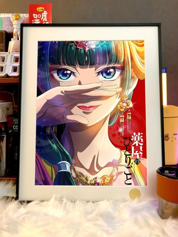 【海外代購】星空 《藥屋少女的呢喃》貓貓壬氏玉葉妃裝飾畫 