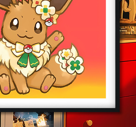 【海外代購】巴洛克 《花花小精靈》Pikachu伊布皮卡丘寶可夢神奇寶貝禦三家小智裝飾畫冰箱貼 