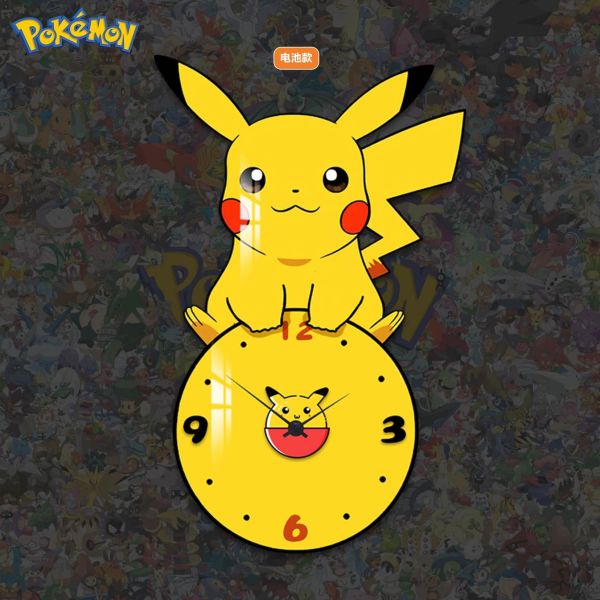 【海外代購】阿喵畫社 皮卡丘鐘錶畫 發布寶可夢超清裝飾畫 