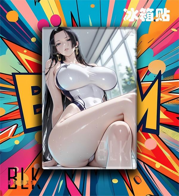 【海外代購】巴洛克 《泳池女帝》海賊王波雅漢庫克裝飾畫冰箱貼 