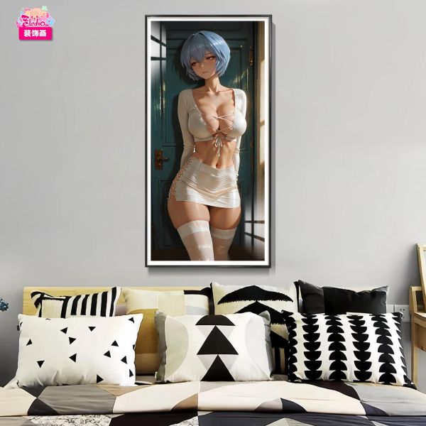 【海外代購】阿喵畫社 迎辰 白絲綾波麗 豎版新品8k主題高清裝飾畫 