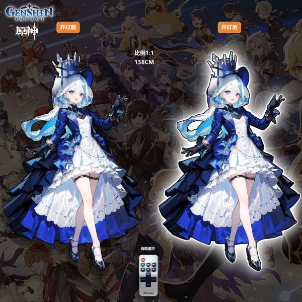 【海外代購】阿喵畫社 晚禮服 芙寧娜 1比1復刻原神玄關臥室發燈帶畫 