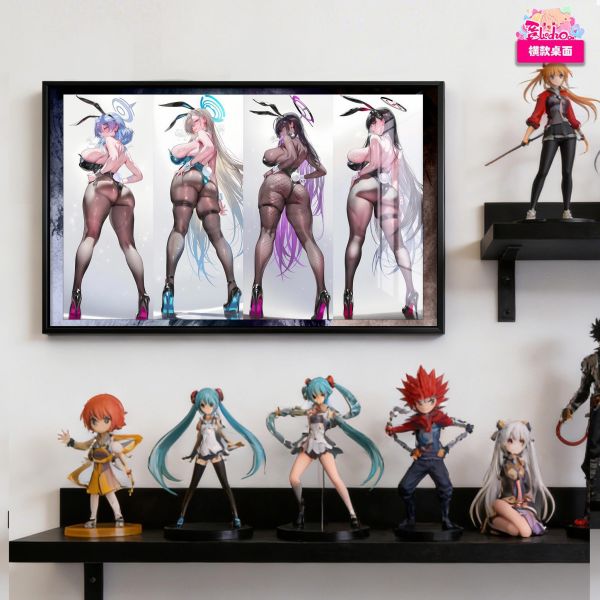 【海外代購】阿喵畫社 蔚藍檔案 禦姐華姿四重奏系列四蔚藍檔案兔女郎系列 新品8k全景高清裝飾畫 冰箱貼 