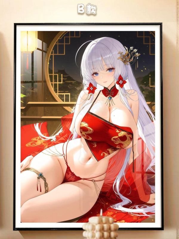 【海外代購】阿喵畫社 中式婚紗 布雷斯特光輝裝飾畫 碧藍航線 