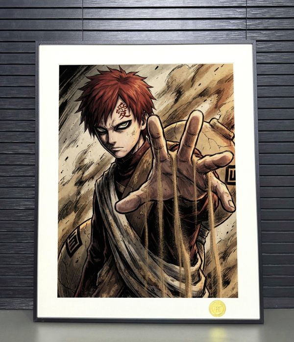 【海外代購】H2 《我愛羅》火影忍者一尾守鶴鳴人佐助動畫裝飾畫 