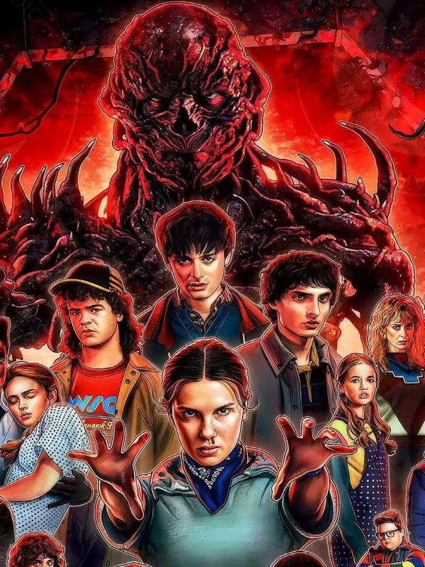 【海外代購】星空 《怪奇物語》Stranger Things喬伊斯·拜爾斯吉姆·霍珀十一動漫裝飾畫 