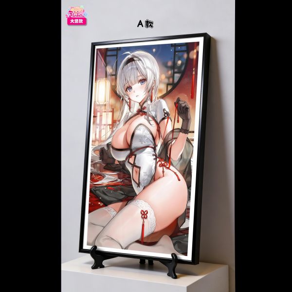 【海外代購】阿喵畫社 旗袍 米茲-大豎立 新品8K主題超清裝飾畫 