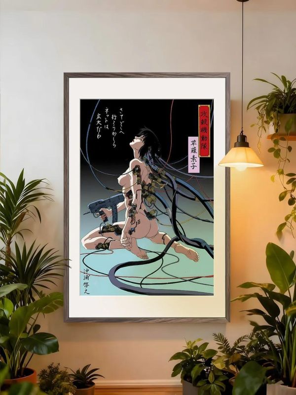 【海外代購】趣物堂《浮世繪草薙素子》攻殼機動隊公安九課隊長裝飾畫 