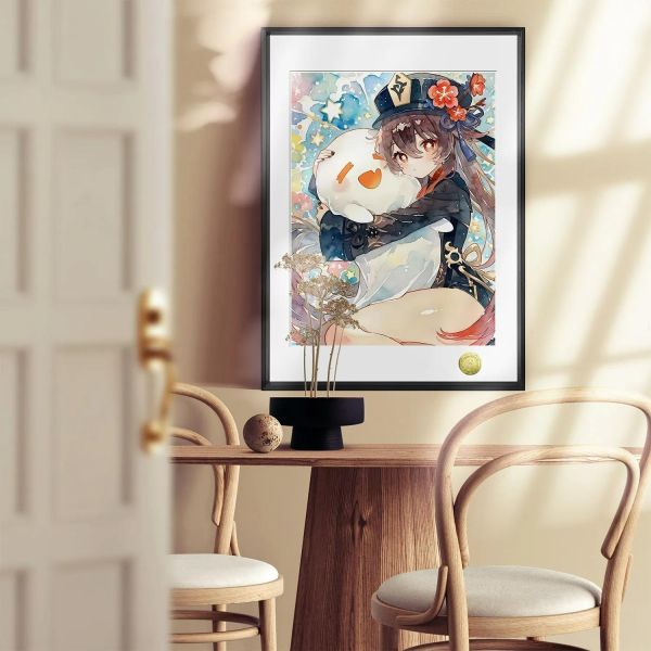 【海外代購】皇呱 《可愛胡桃》原神璃月往生堂堂主裝飾畫 午睡毯 地毯 