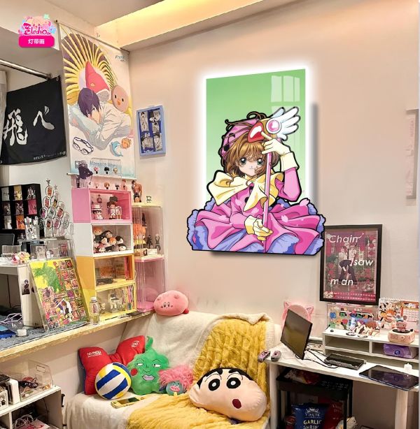 【海外代購】阿喵畫社 魔卡少女櫻綠色背景款 新品氛圍感8k超清燈帶畫 