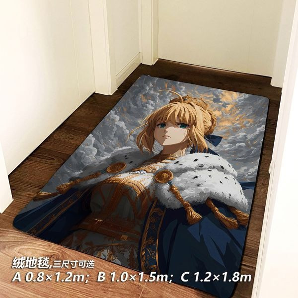 【海外代購】千鳥社 《saber 吾王》Fate命運之夜阿爾託莉雅午睡毯地毯裝飾畫 