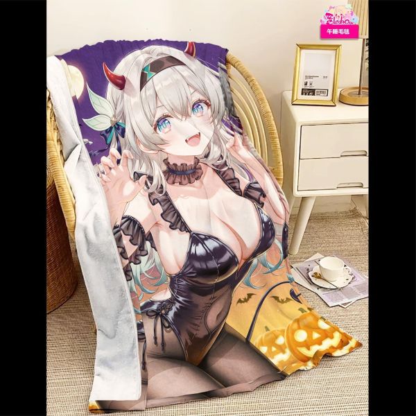 【海外代購】阿喵畫社 新年賀圖小惡魔流螢雙聯 8k主題高清裝飾畫 床頭地墊 午睡毛毯 牆面掛毯 冰箱貼 