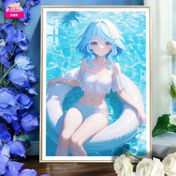 【海外代購】阿喵畫社 泳池 芙寧娜 8k超大超清裝飾畫 