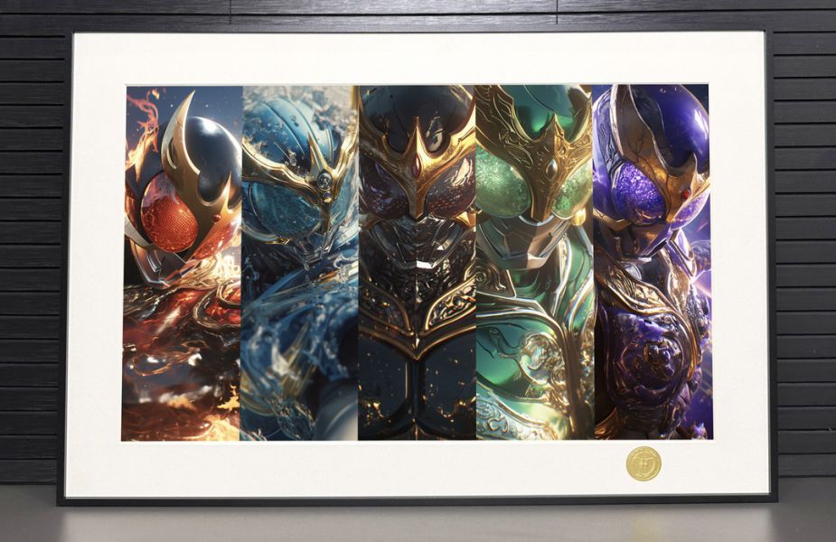 【海外代購】H2 《假面騎士空我》全能型青龍天馬泰坦究極黑暗型態裝飾畫 