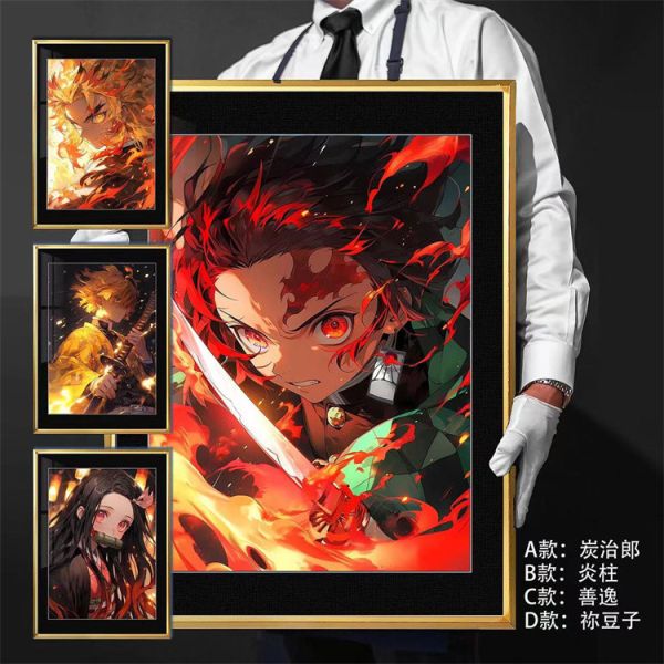 【海外代購】千鳥社 炭治郎祢豆子炎柱善逸 裝飾畫01 