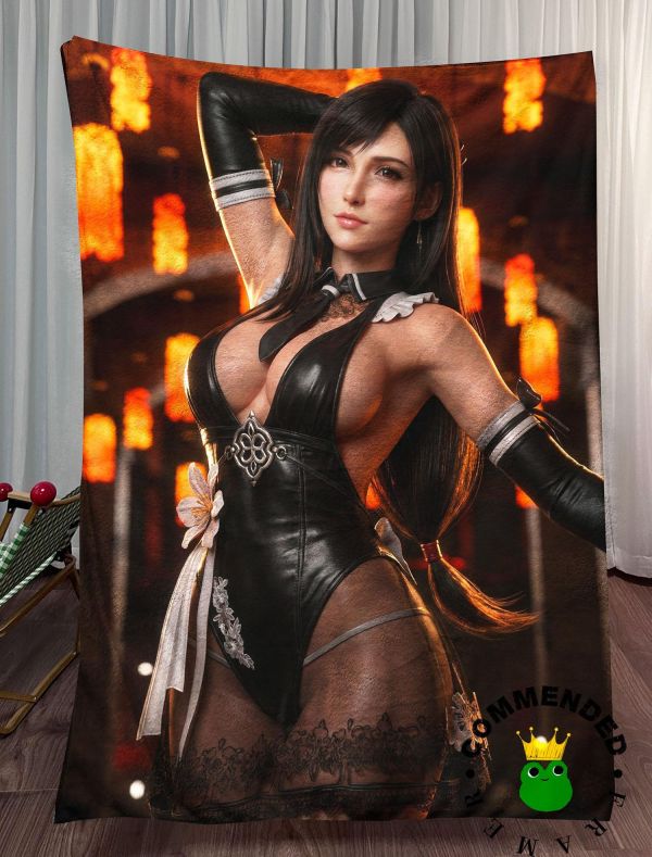 【海外代購】皇呱 《皮裙蒂法》最終幻想VII皮裙蒂法·洛克哈特裝飾畫 午睡毯 地毯 