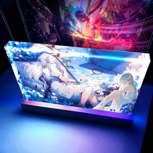 【海外代購】阿喵畫社 花海 芙莉蓮發光卡磚 直式1.9cm發光手辦架展示磚 