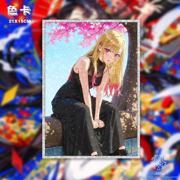 【海外代購】橘子 JUZI 櫻落喜多川 冰箱貼 色卡紙 