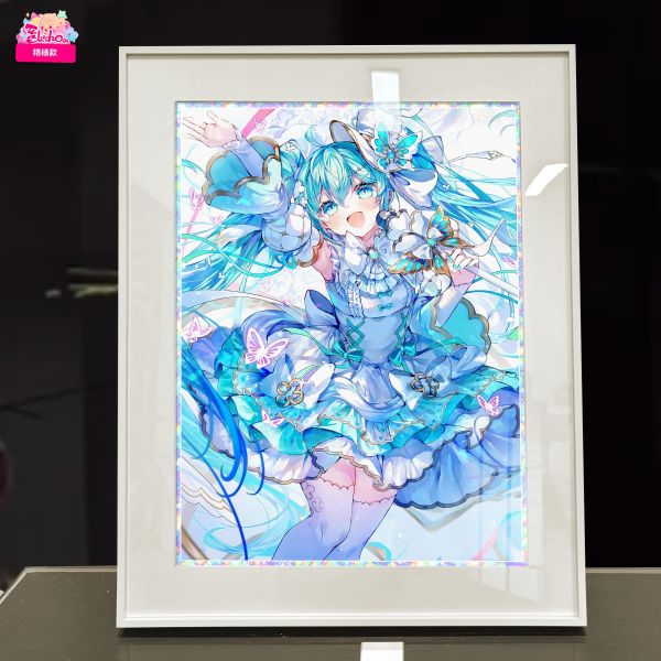 【海外代購】阿喵畫社 歌聲未來 初音臻彩款 展館級8k收藏超清精裱畫 牆面掛毯 床頭地墊 發光卡磚 冰箱貼 