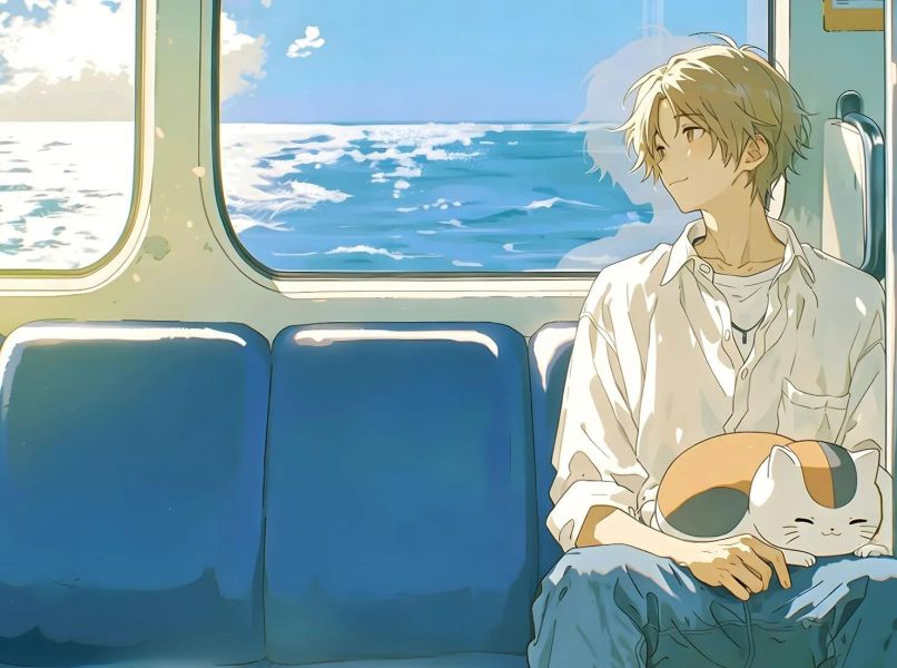 【海外代購】H2《列車夏目》夏目友人帳裝飾畫 