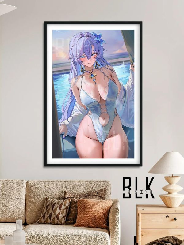 【海外代購】巴洛克《窗臺坎特蕾拉》鳴潮裝飾畫冰箱貼 